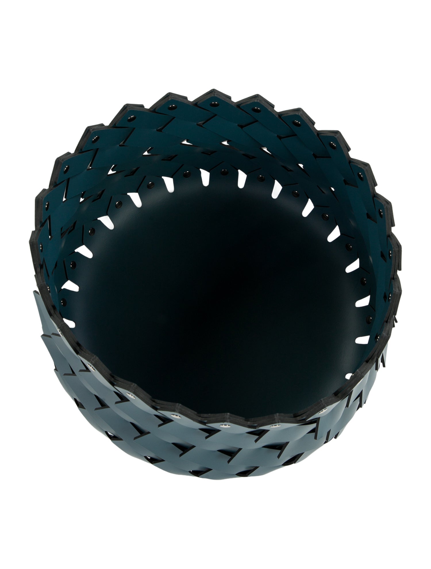 Nicole Sassaman Woven Leather Basket
