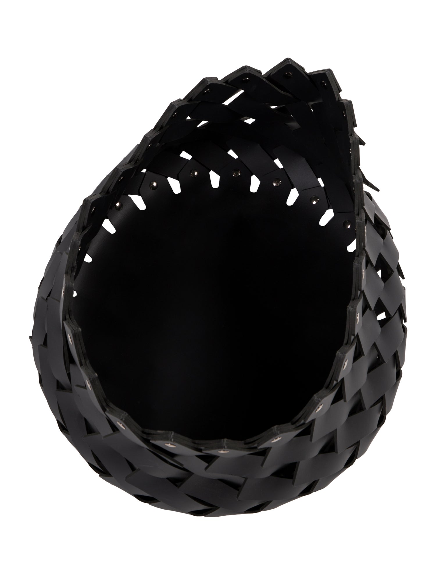 Nicole Sassaman Medium Woven Leather Basket