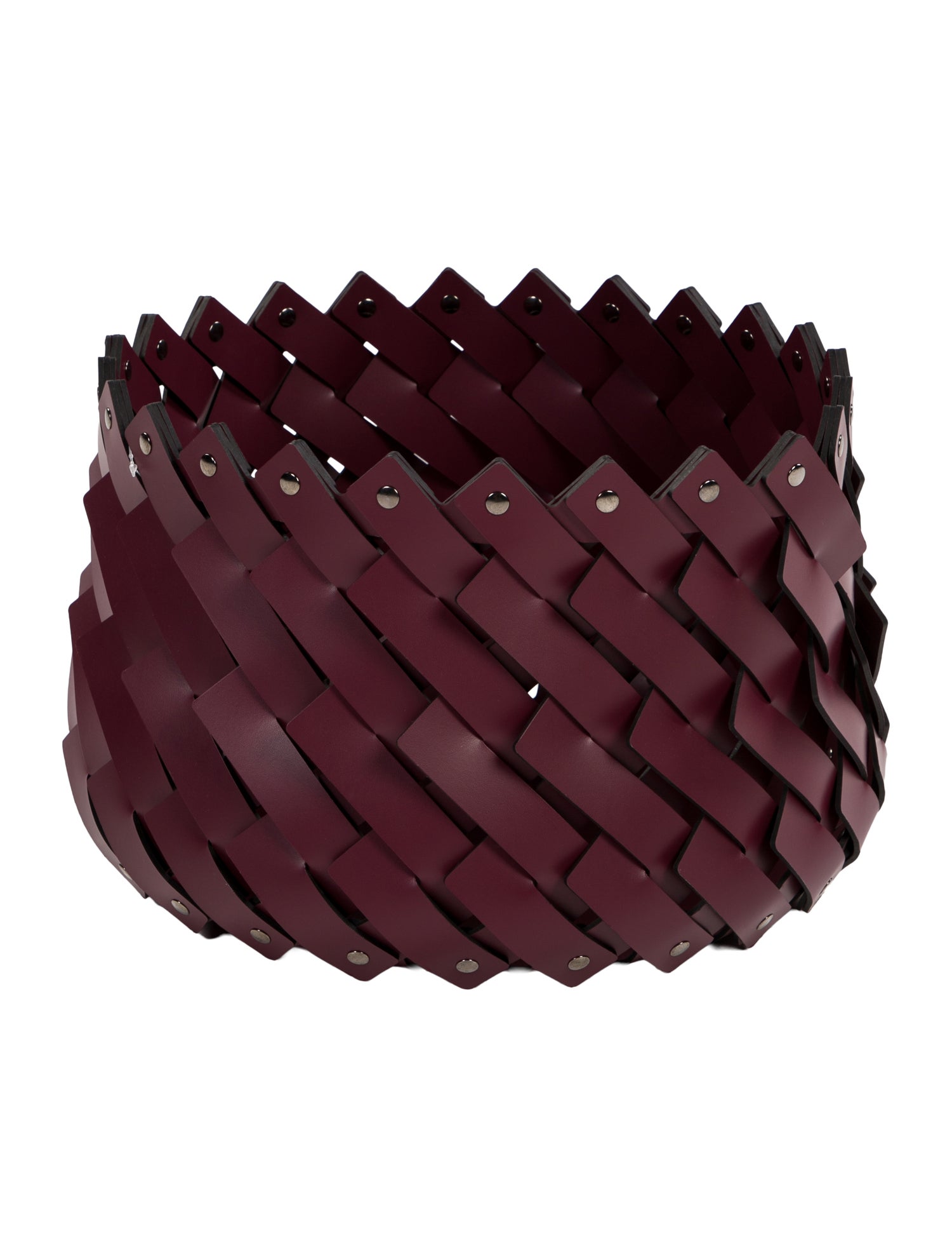 Nicole Sassaman Woven Leather Basket
