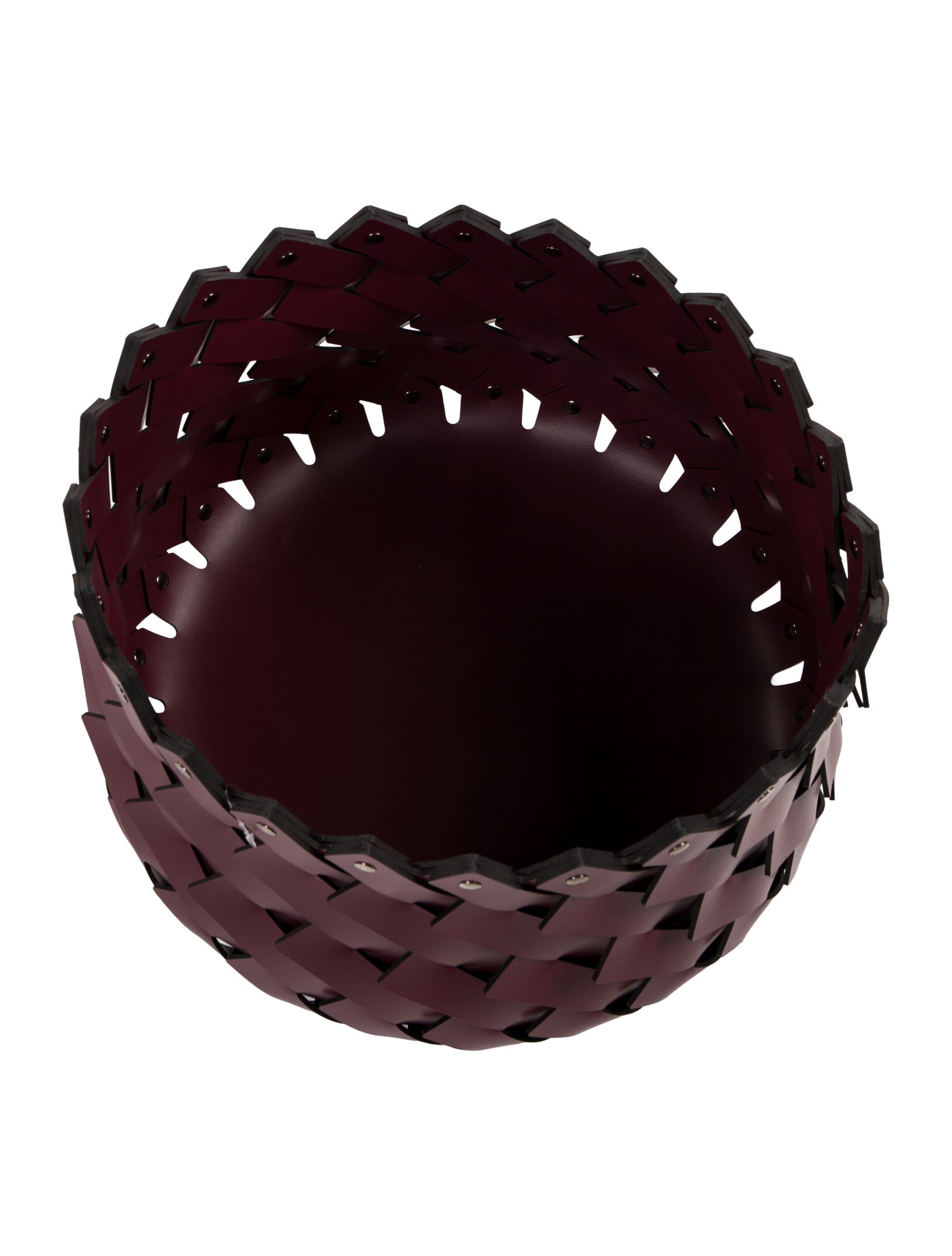 Nicole Sassaman Woven Leather Basket