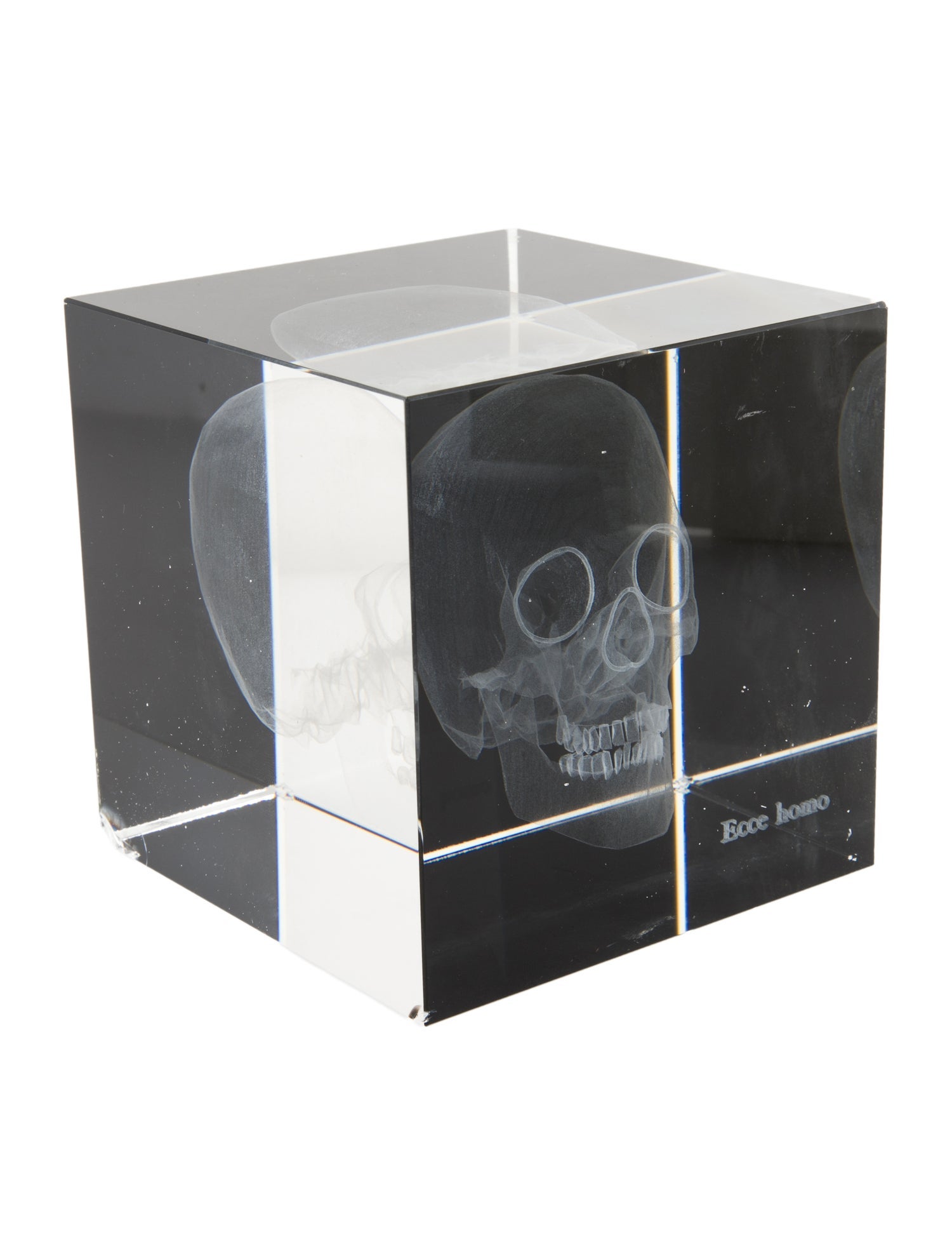 Nicole Sassaman Nicole Sassaman Small Glass Skull Cube Paperweight