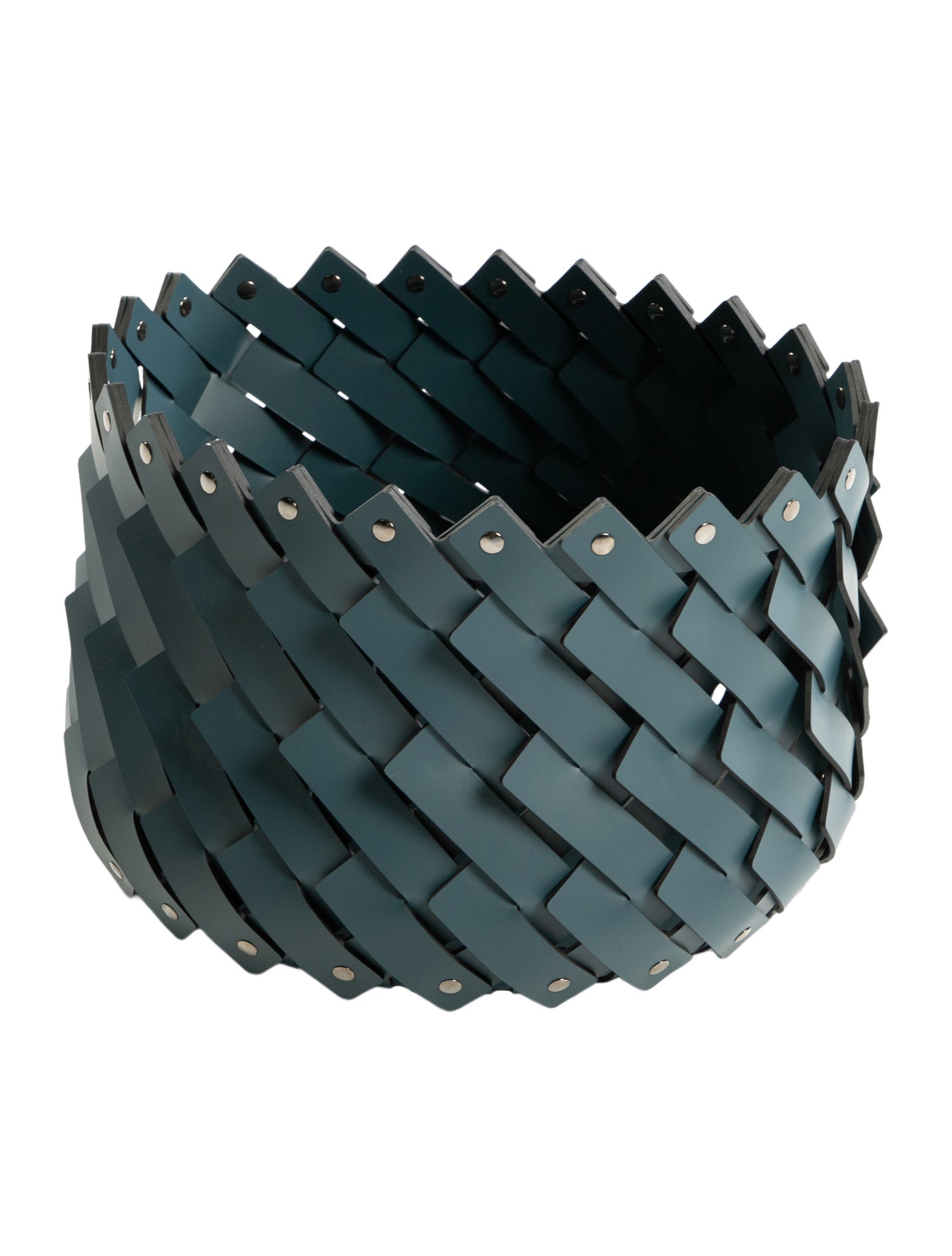 Nicole Sassaman Medium Woven Leather Basket