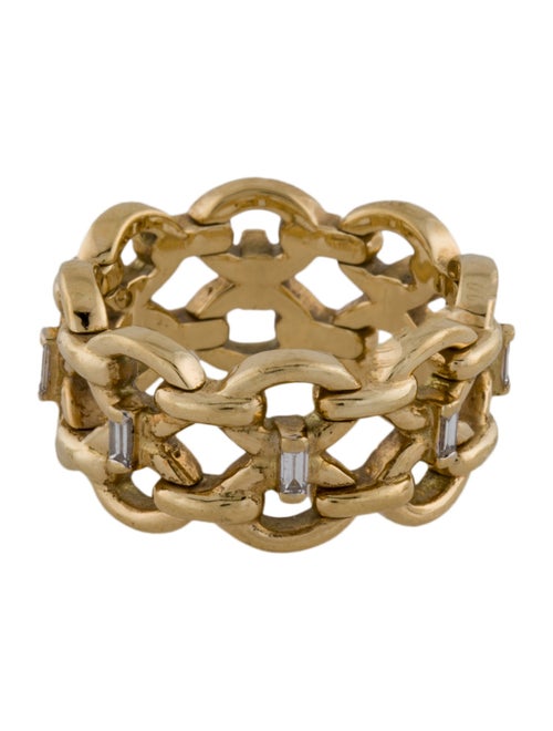 Nadine Aysoy 18K Baguette Diamond Catena Ring