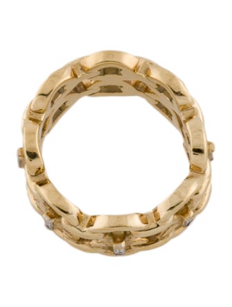 Nadine Aysoy 18K Baguette Diamond Catena Ring