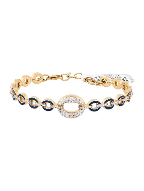 Nadine Aysoy 18K Diamond & Enamel Catena Link Bangle