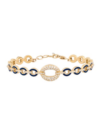 Nadine Aysoy 18K Diamond & Enamel Catena Bangle
