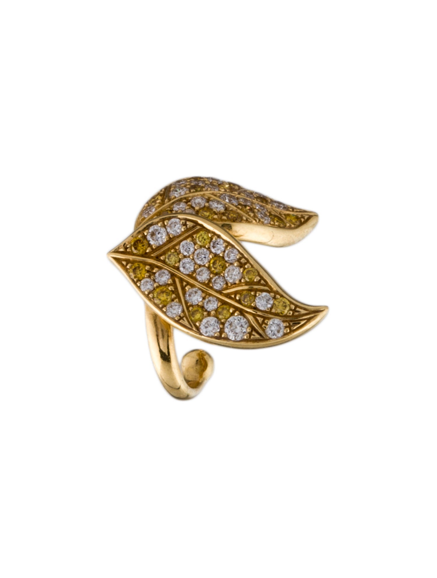 Nadine Aysoy 18K Diamond Petite Feuille Ear Cuff