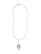 Nadine Aysoy 18K 13.92ctw Chalcedony & Diamond Grandes Feuilles Pendant Necklace