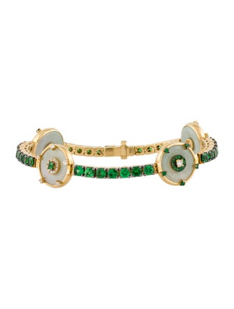 Nadine Aysoy 18K Tsavorite, Jadeite & Diamond Celeste Bracelet