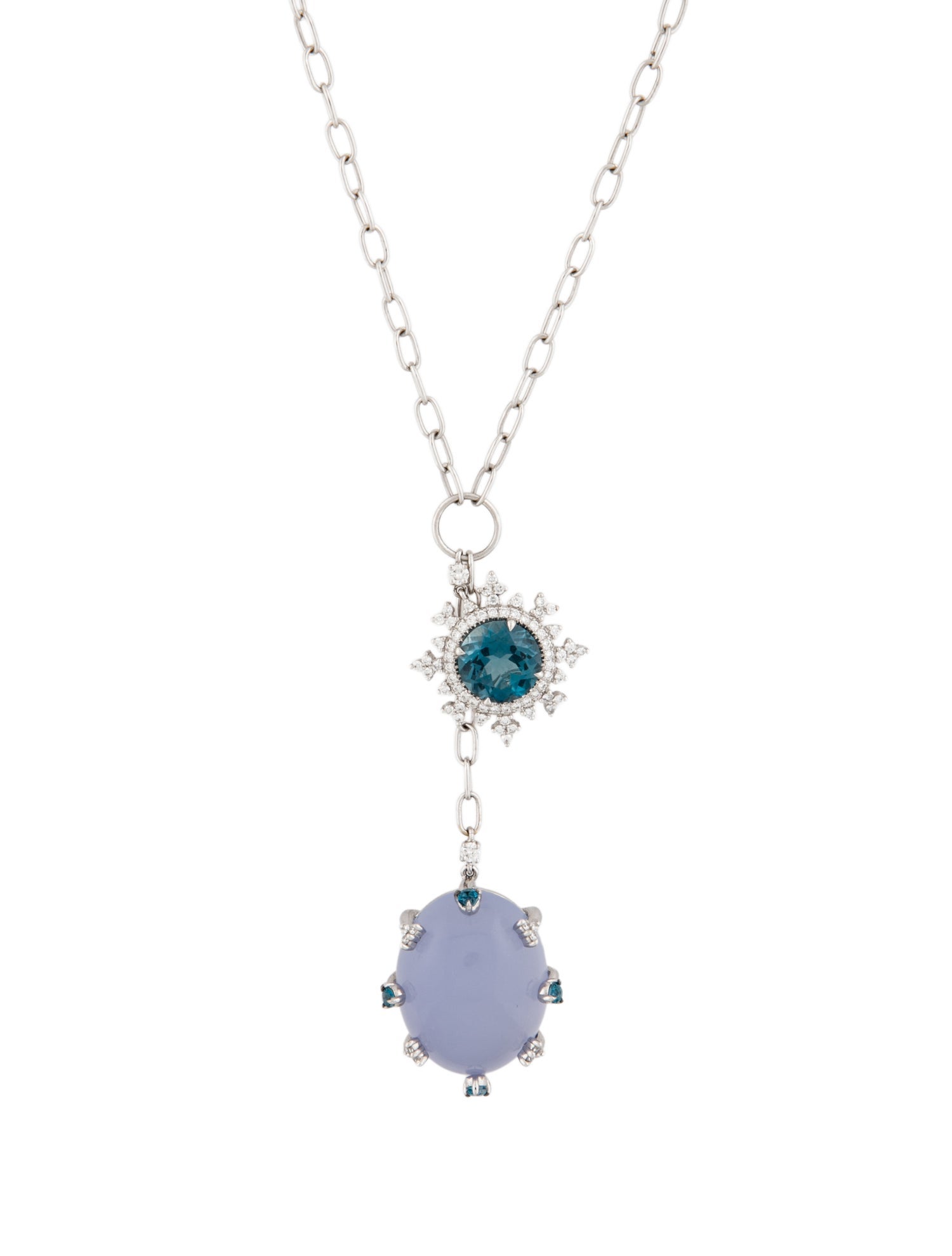 Nadine Aysoy 18K Chalcedony, Topaz & Diamond Tsarina Pendant Necklace