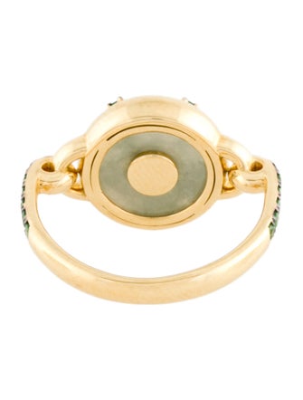Nadine Aysoy 18K Tsavorite, Jadeite, & Diamond Celeste Ring