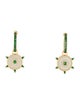 Nadine Aysoy 18K Celeste Jadeite, Tsavorite, & Diamond Drop Earrings