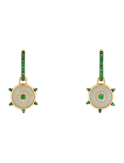 Nadine Aysoy 18K Tsavorite, Jadeite & Diamond Celeste Drop Earrings