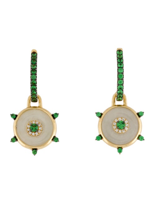 Nadine Aysoy 18K Tsavorite, Jadeite & Diamond Celeste Drop Earrings