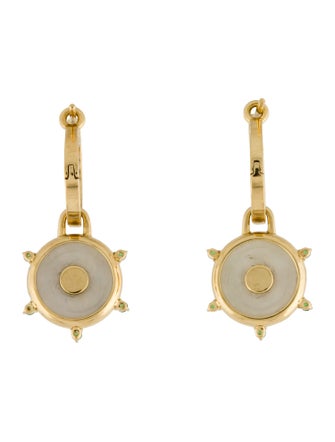 Nadine Aysoy 18K Tsavorite, Jadeite & Diamond Celeste Drop Earrings