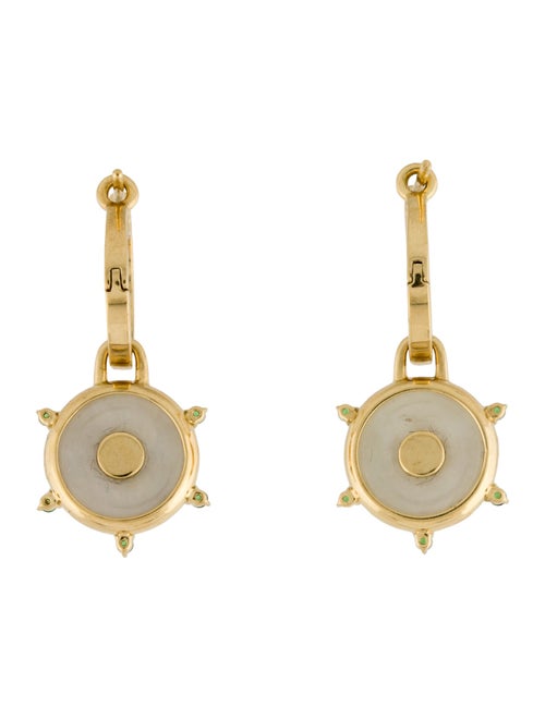 Nadine Aysoy 18K Tsavorite, Jadeite & Diamond Celeste Drop Earrings