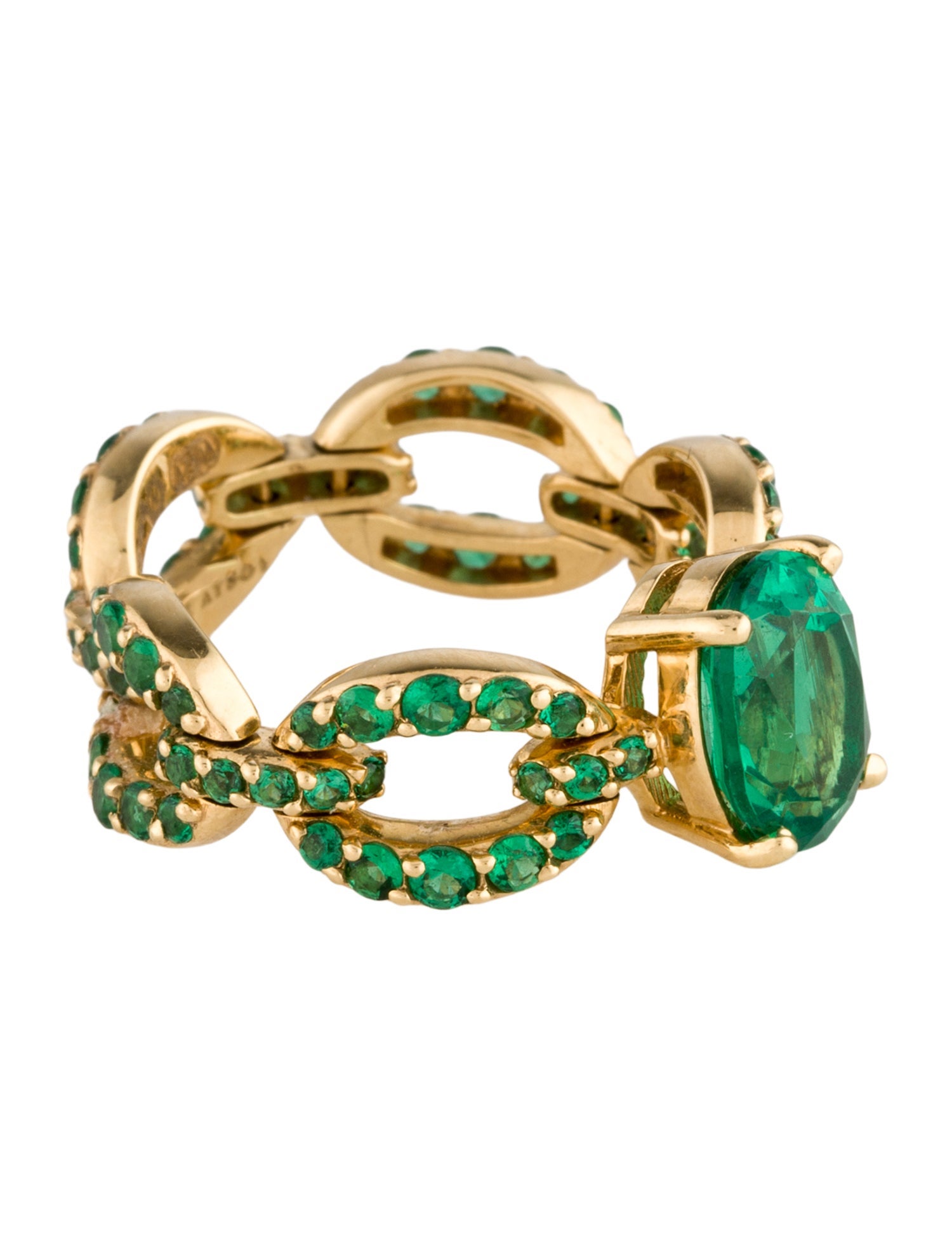 Nadine Aysoy 18K Crystal Link Ring