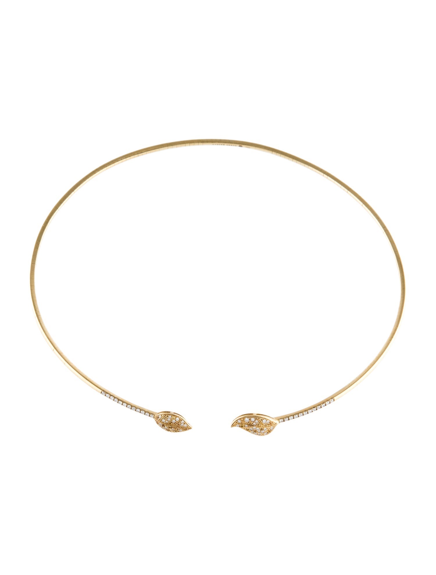 Nadine Aysoy 18K Diamond & Sapphire Petite Feuille Choker