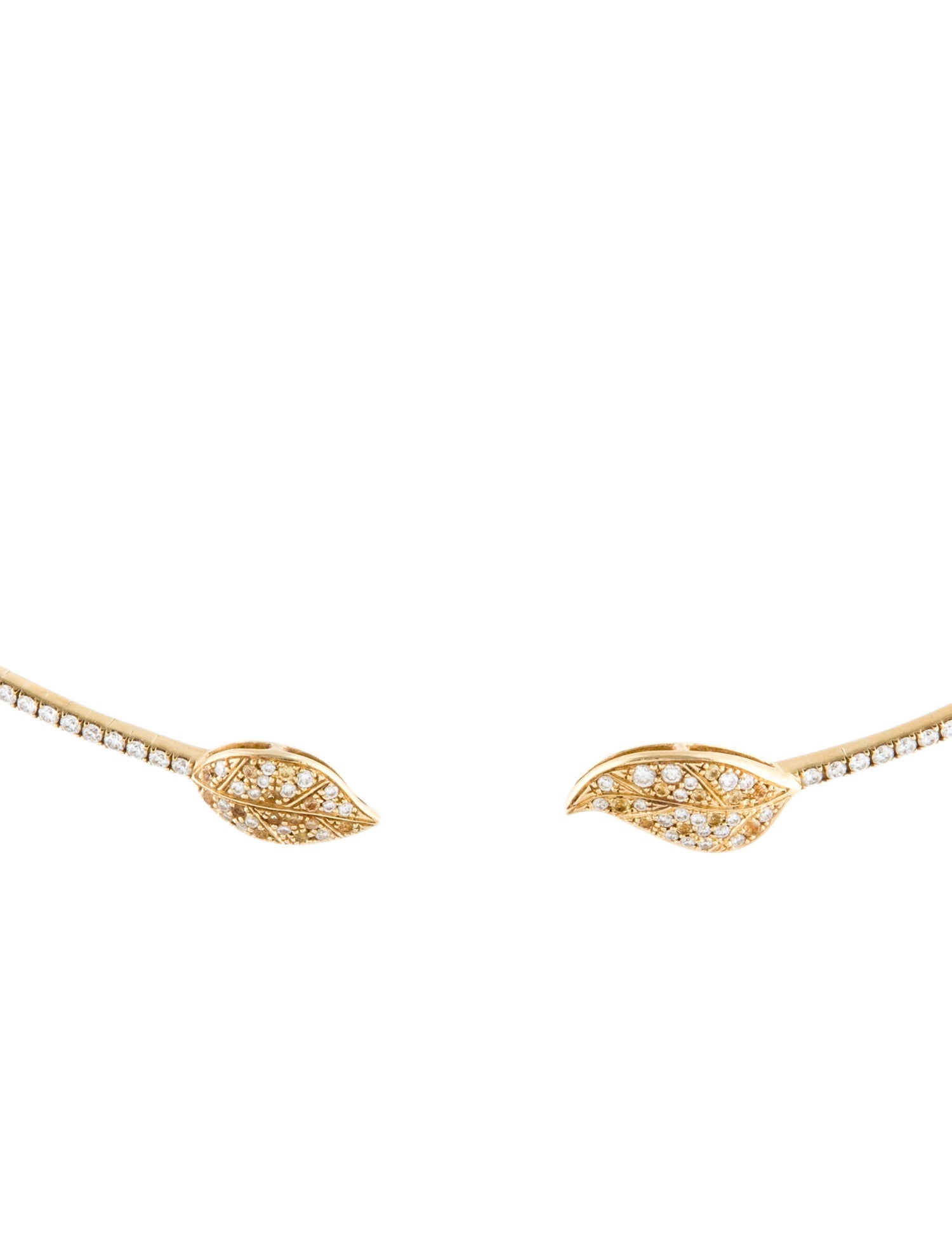 Nadine Aysoy 18K Diamond & Sapphire Petite Feuille Choker