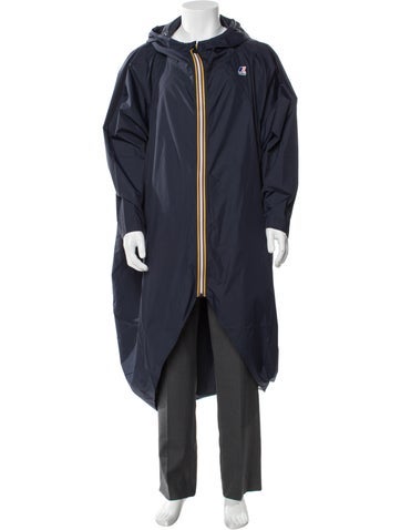 Pre-owned K-way Striped Parka In Blue