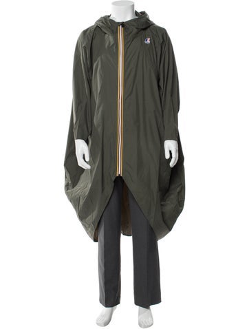 Pre-owned K-way Striped Parka In Green