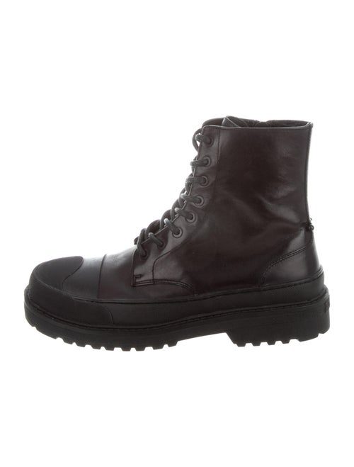 Neil Barrett Leather Combat Boots Black
