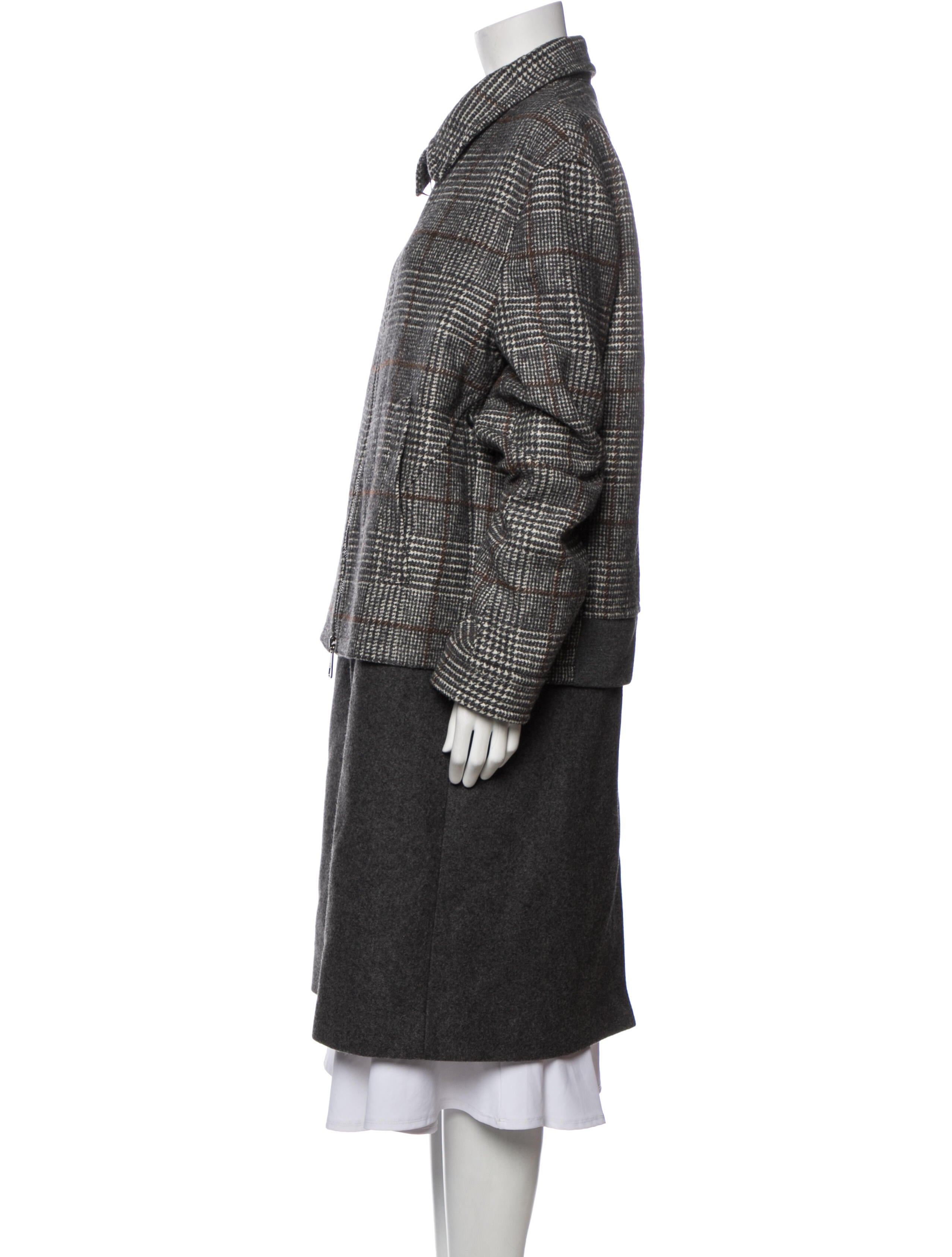 Neil Barrett Virgin Wool Houndstooth Print Coat