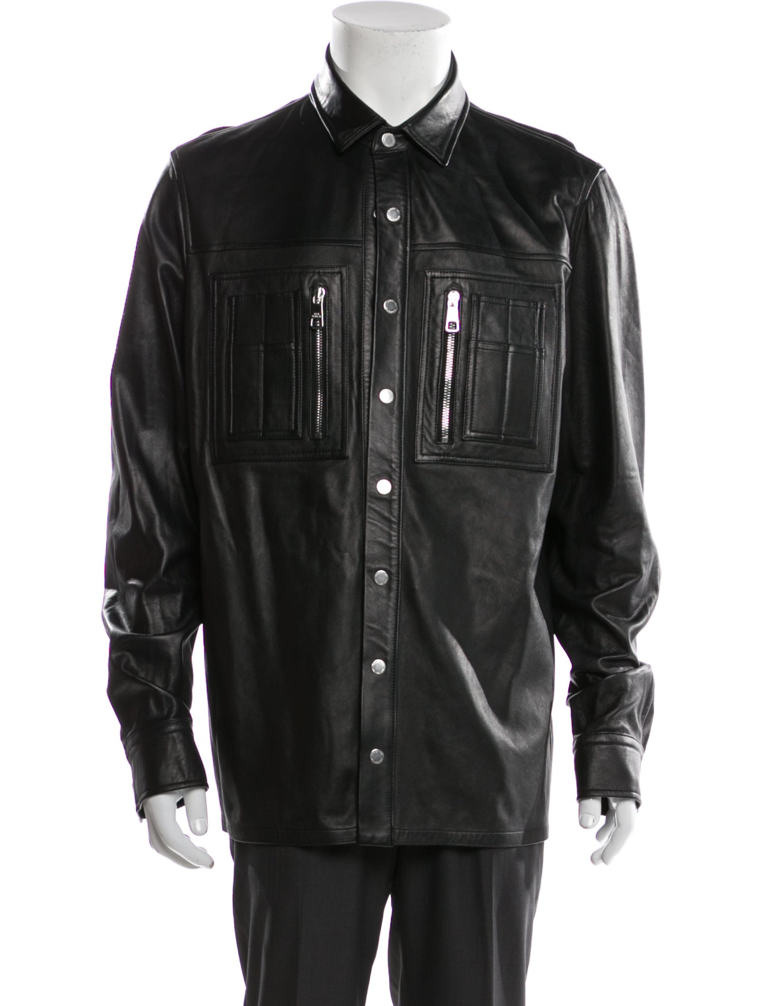 Neil Barrett Lamb Leather Moto Jacket - Black Outerwear, Clothing 