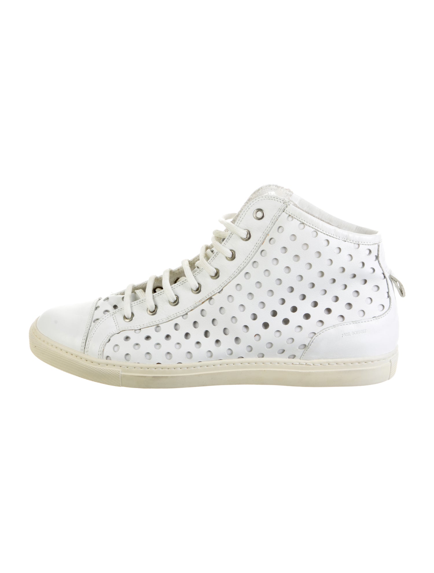 Neil Barrett Leather Lasercut Accents Sneakers