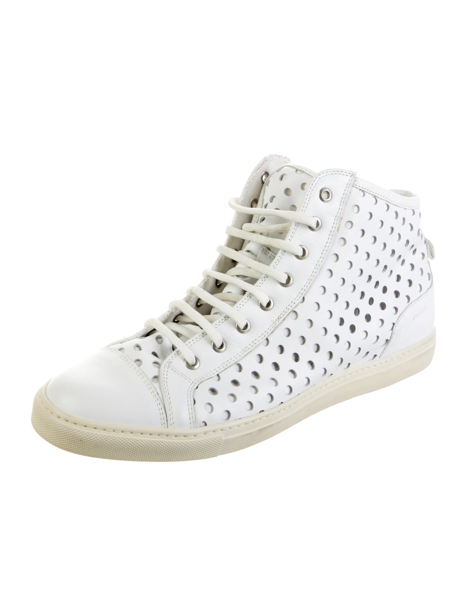 Neil Barrett Leather Lasercut Accents Sneakers