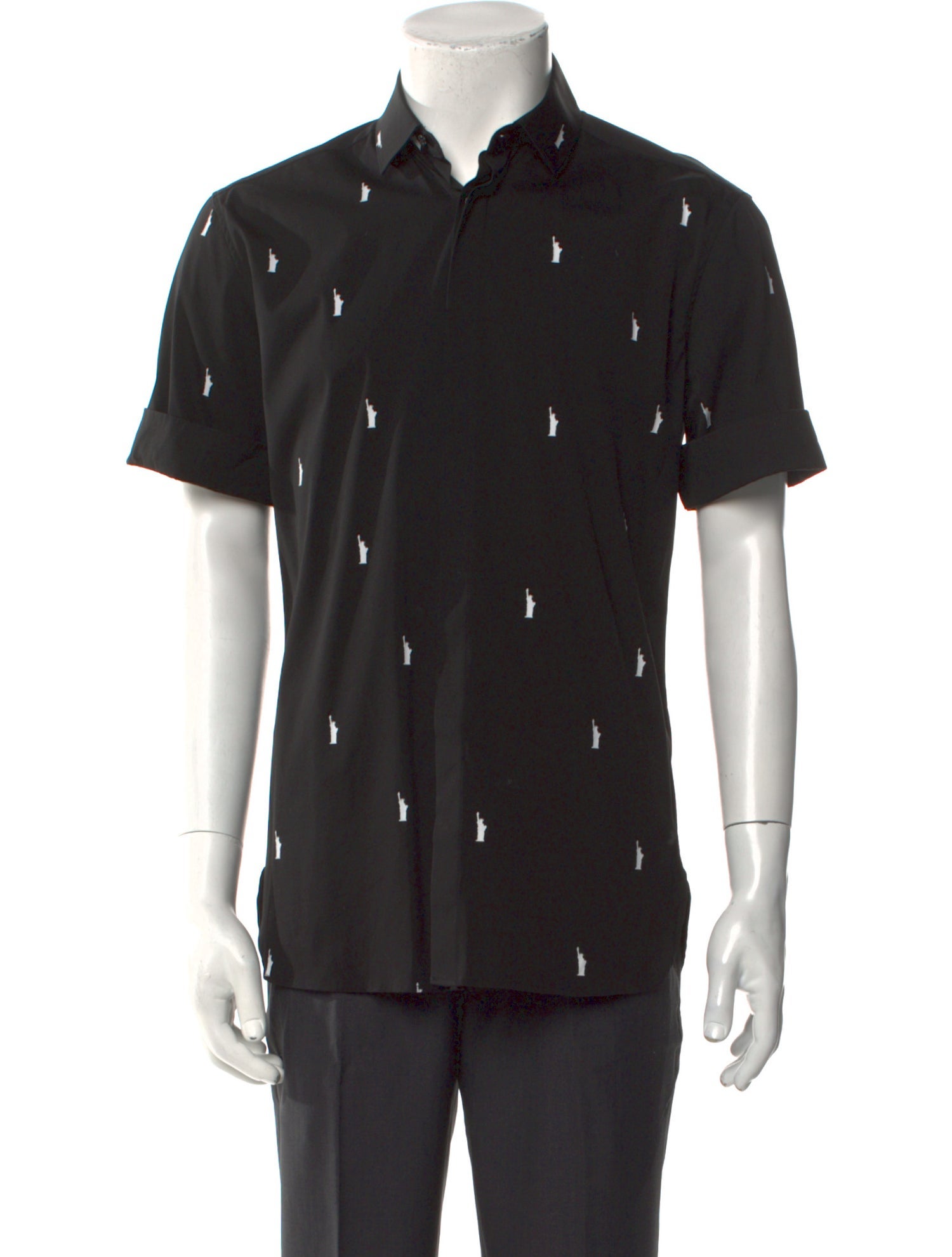 Neil Barrett Printed Short Sleeve Shirt