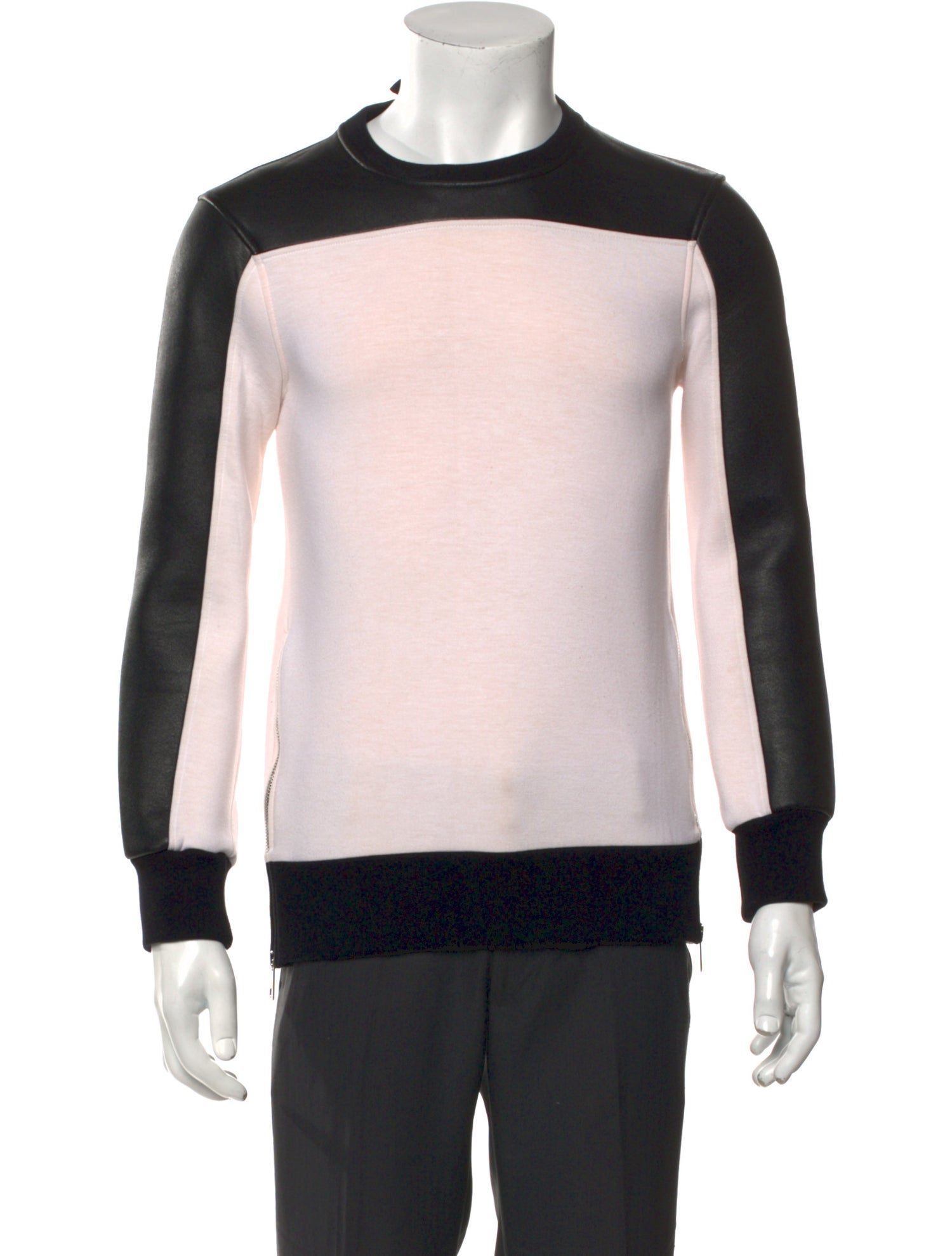 Neil Barrett Colorblock Pattern Crew Neck Sweatshirt