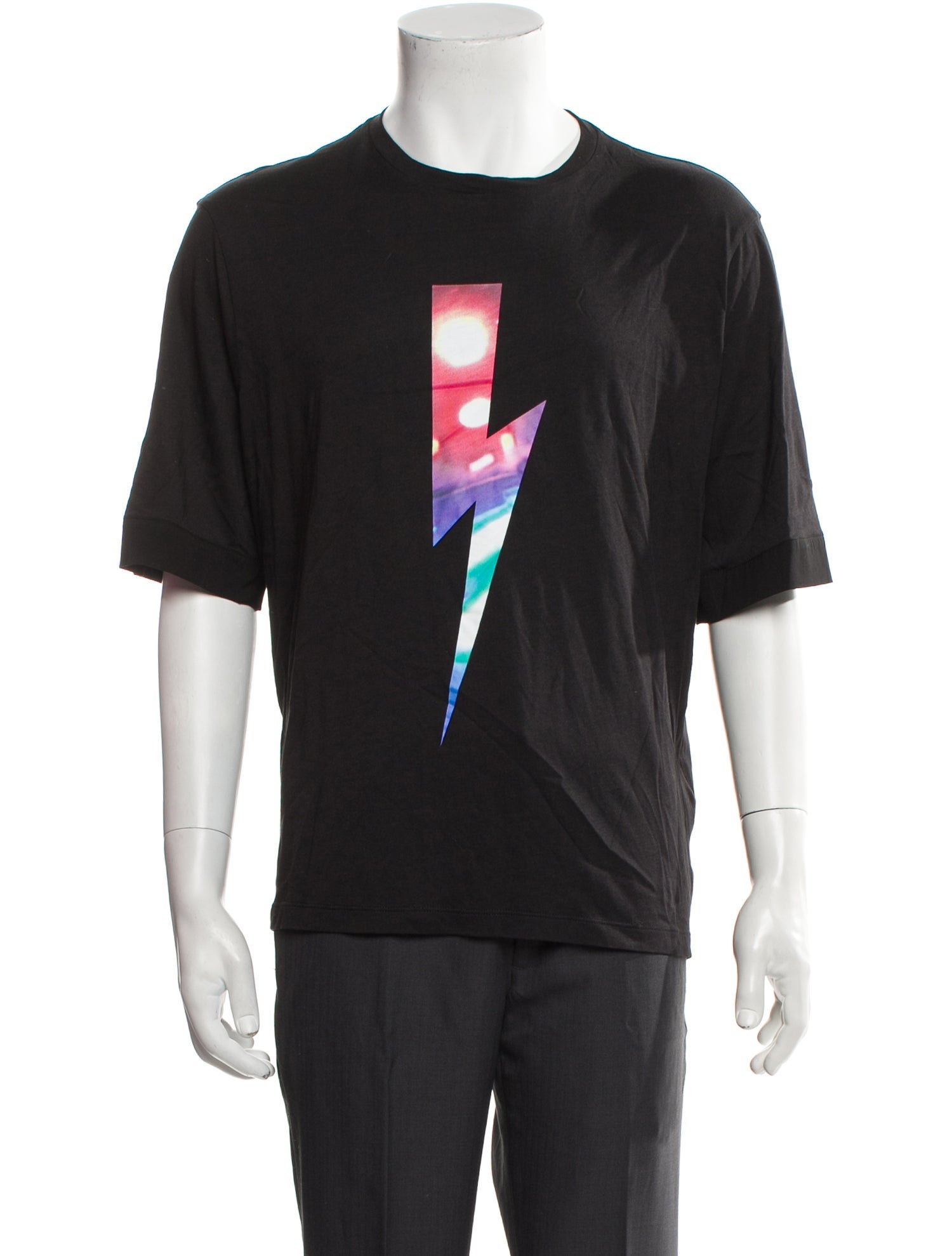 Neil Barrett Graphic Print Crew Neck T-Shirt w/ Tags
