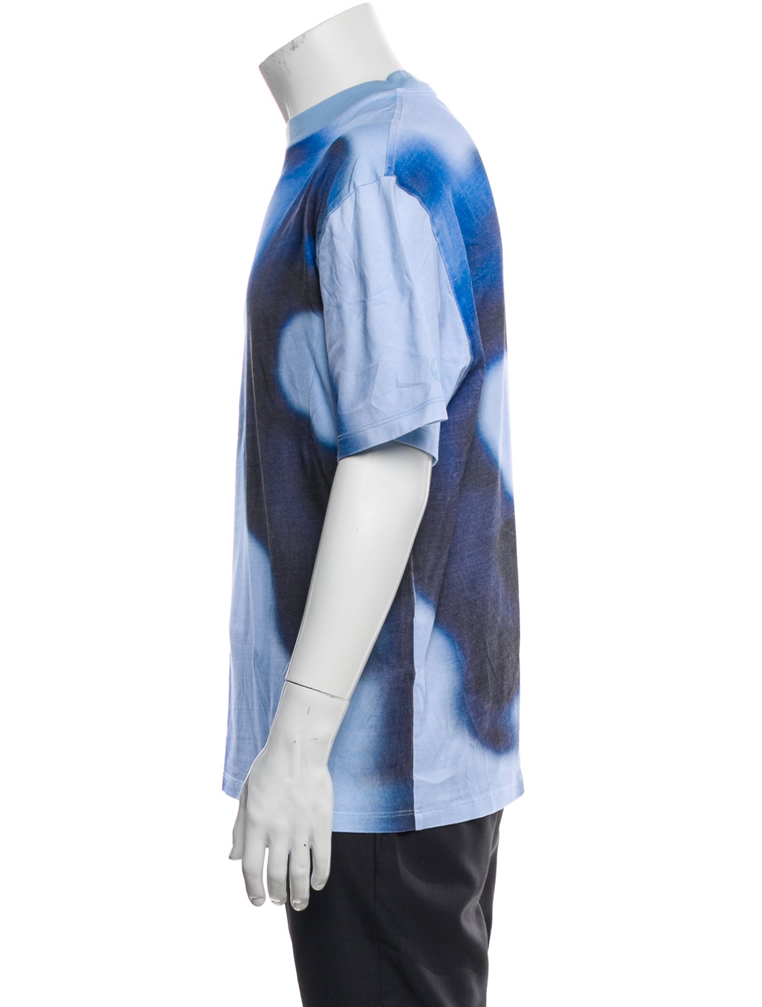 Neil Barrett Tie-Dye Print Mock Neck T-Shirt