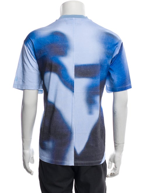 Neil Barrett Tie-Dye Print Mock Neck T-Shirt