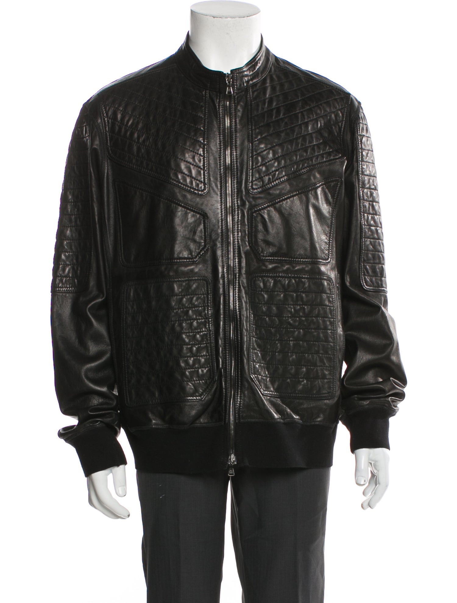Neil Barrett Leather Bomber Jacket