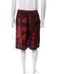 Neil Barrett Plaid Print Jogger Shorts