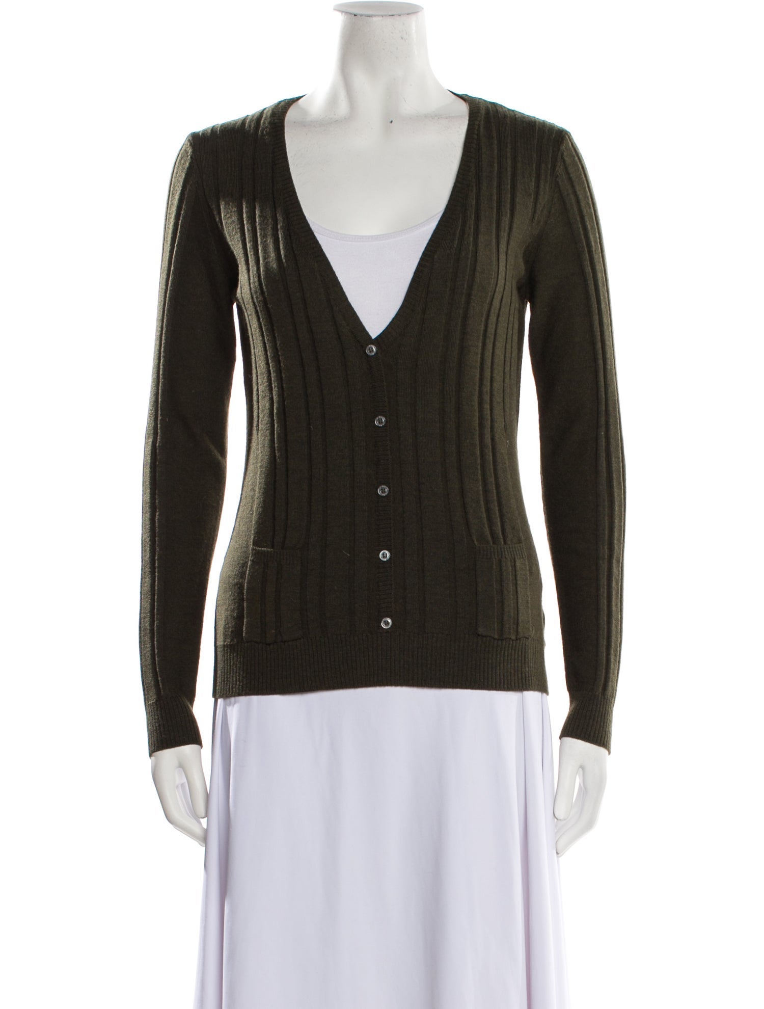Neil Barrett Wool Plunge Neckline Sweater
