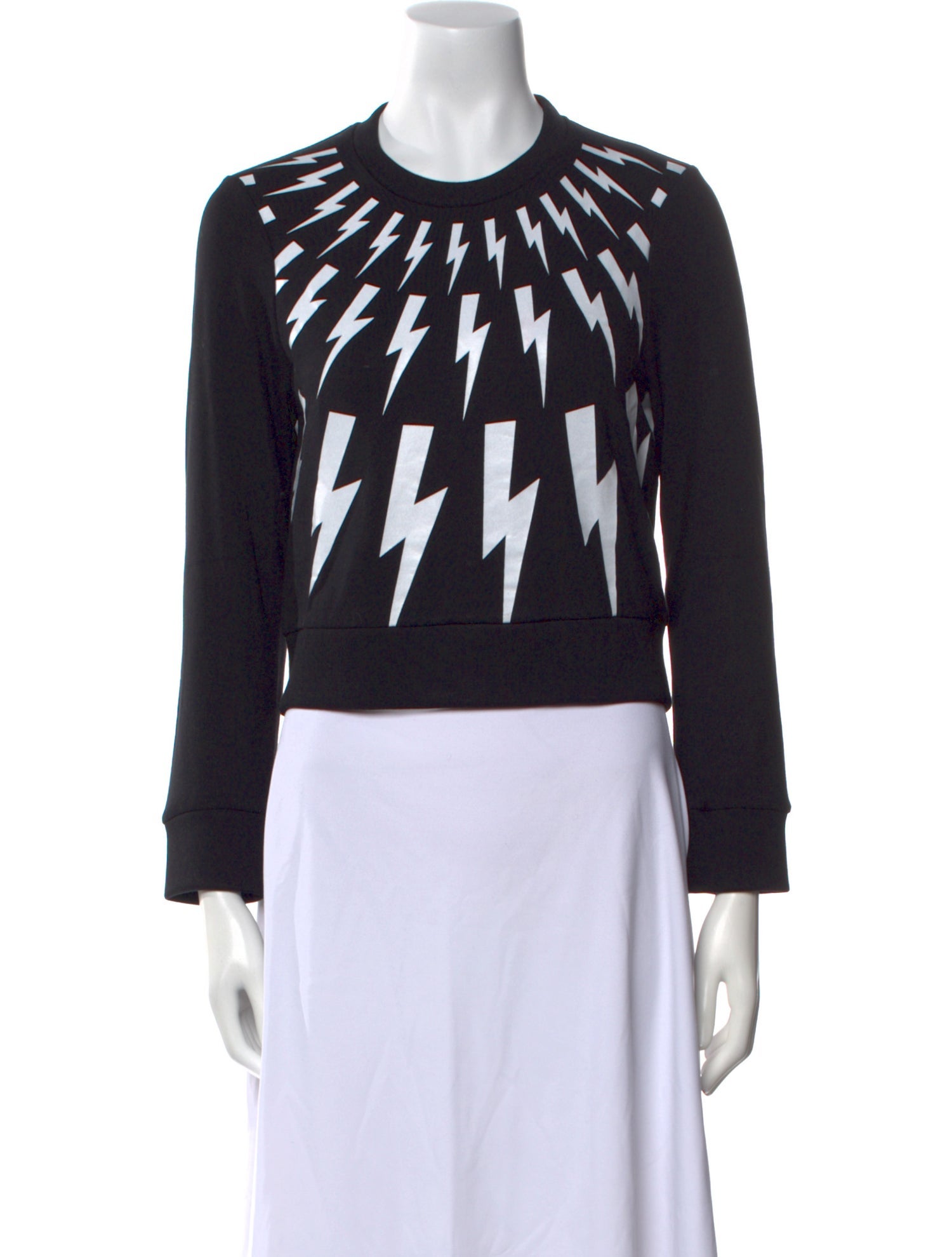 Neil Barrett Graphic Print Crew Neck Sweatshirt