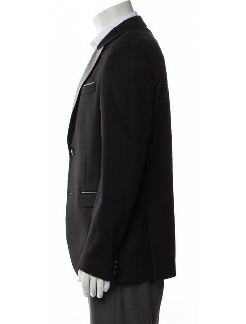 Neil Barrett Wool Leather Trim Embellishment Blazer