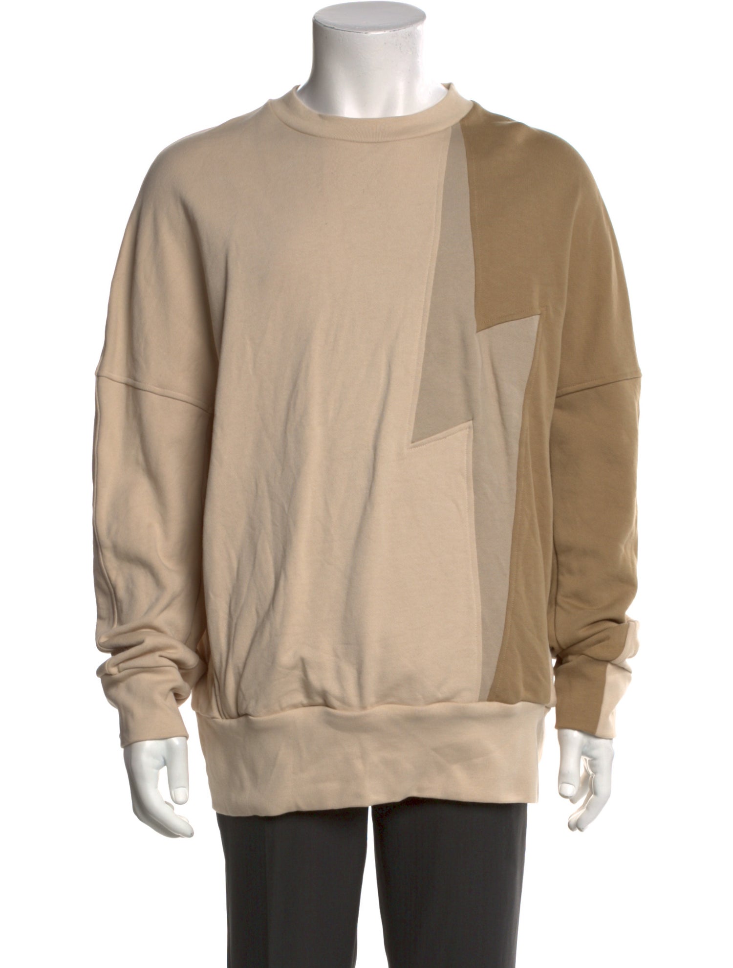 Neil Barrett Colorblock Pattern Crew Neck Pullover