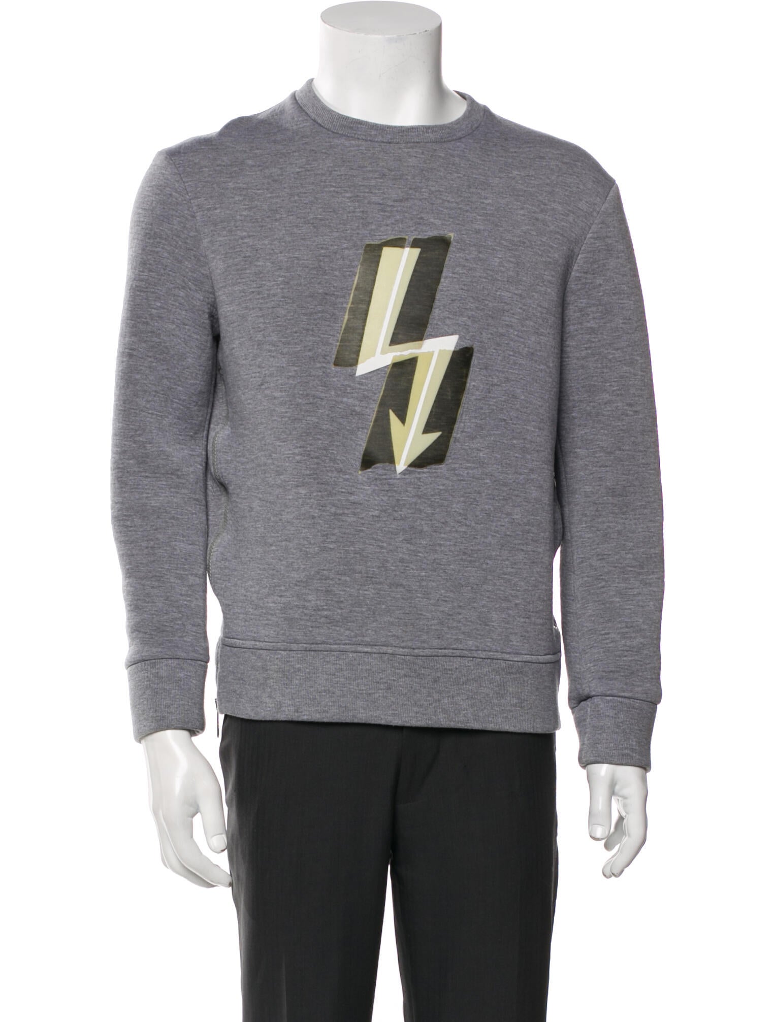 Neil Barrett Graphic Print Crew Neck Sweatshirt