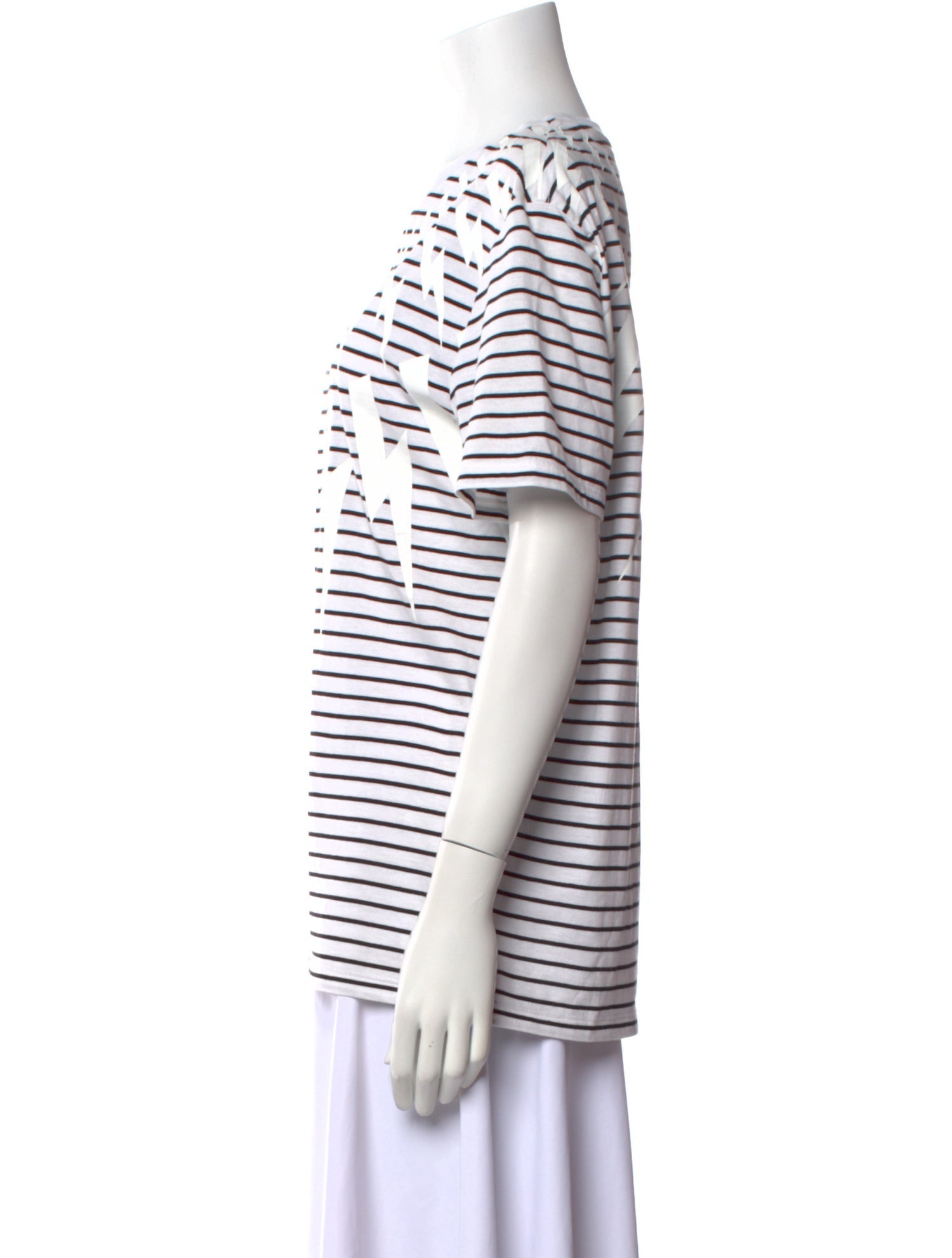 Neil Barrett Striped Crew Neck T-Shirt