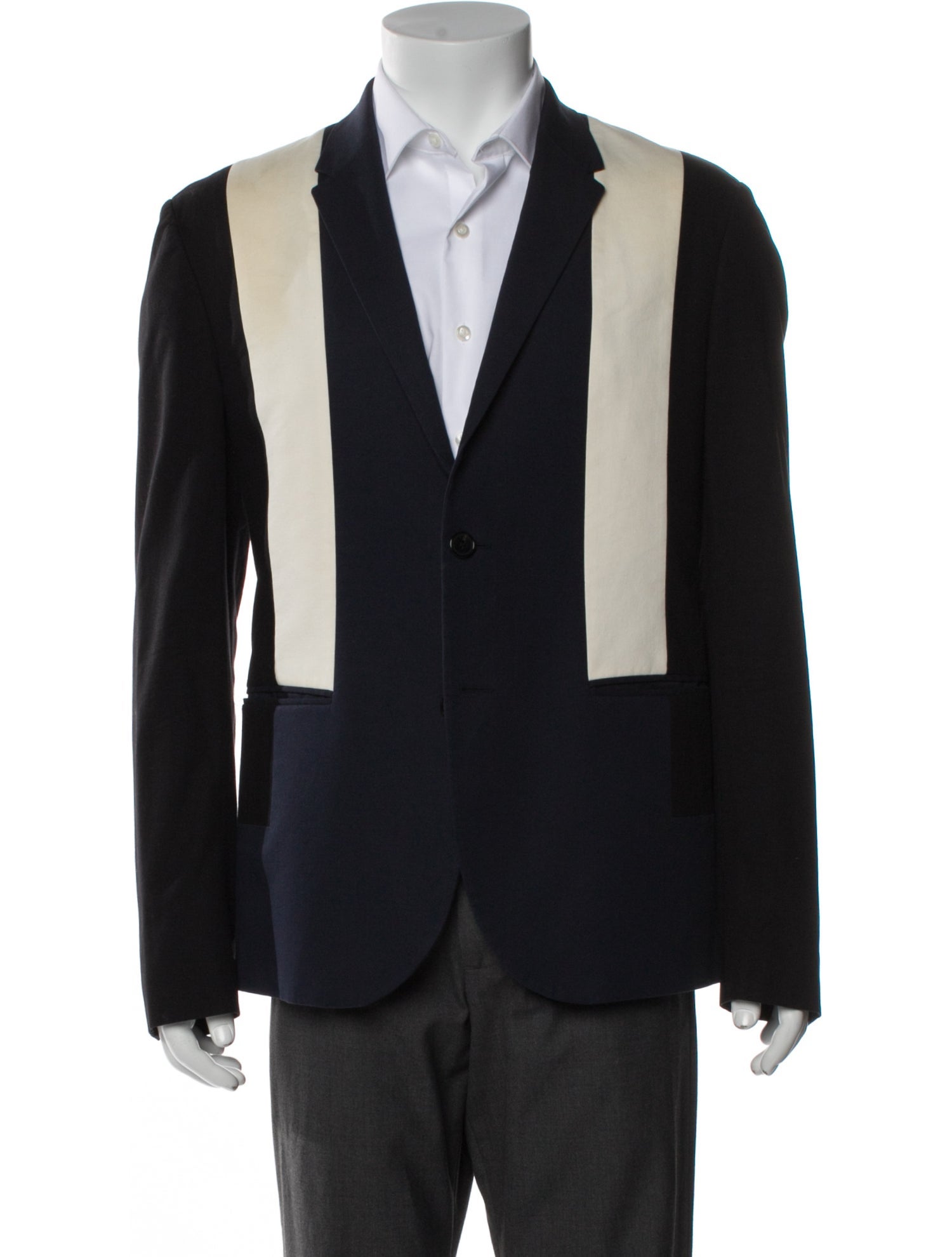 Neil Barrett Colorblock Pattern Peacoat