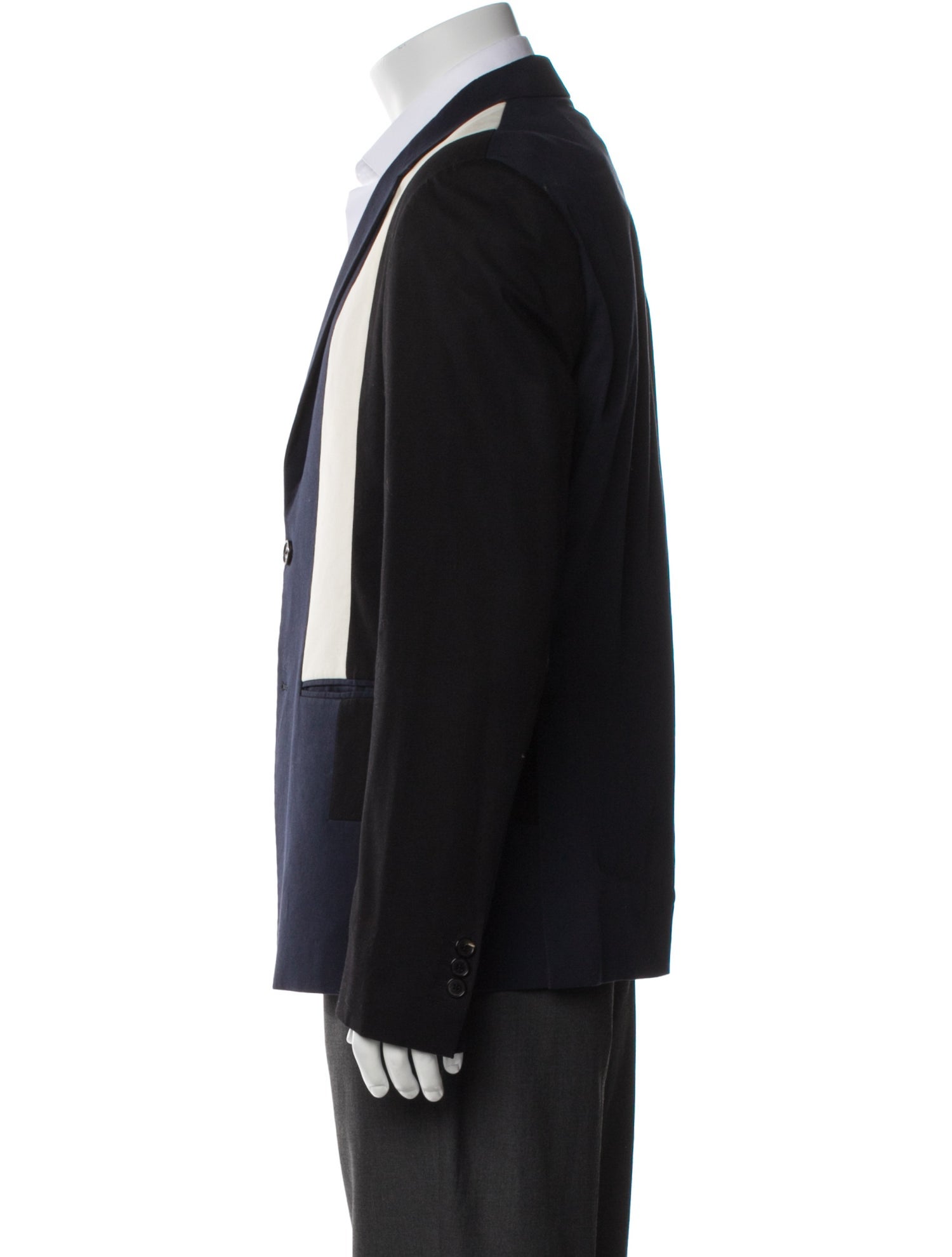 Neil Barrett Colorblock Pattern Peacoat