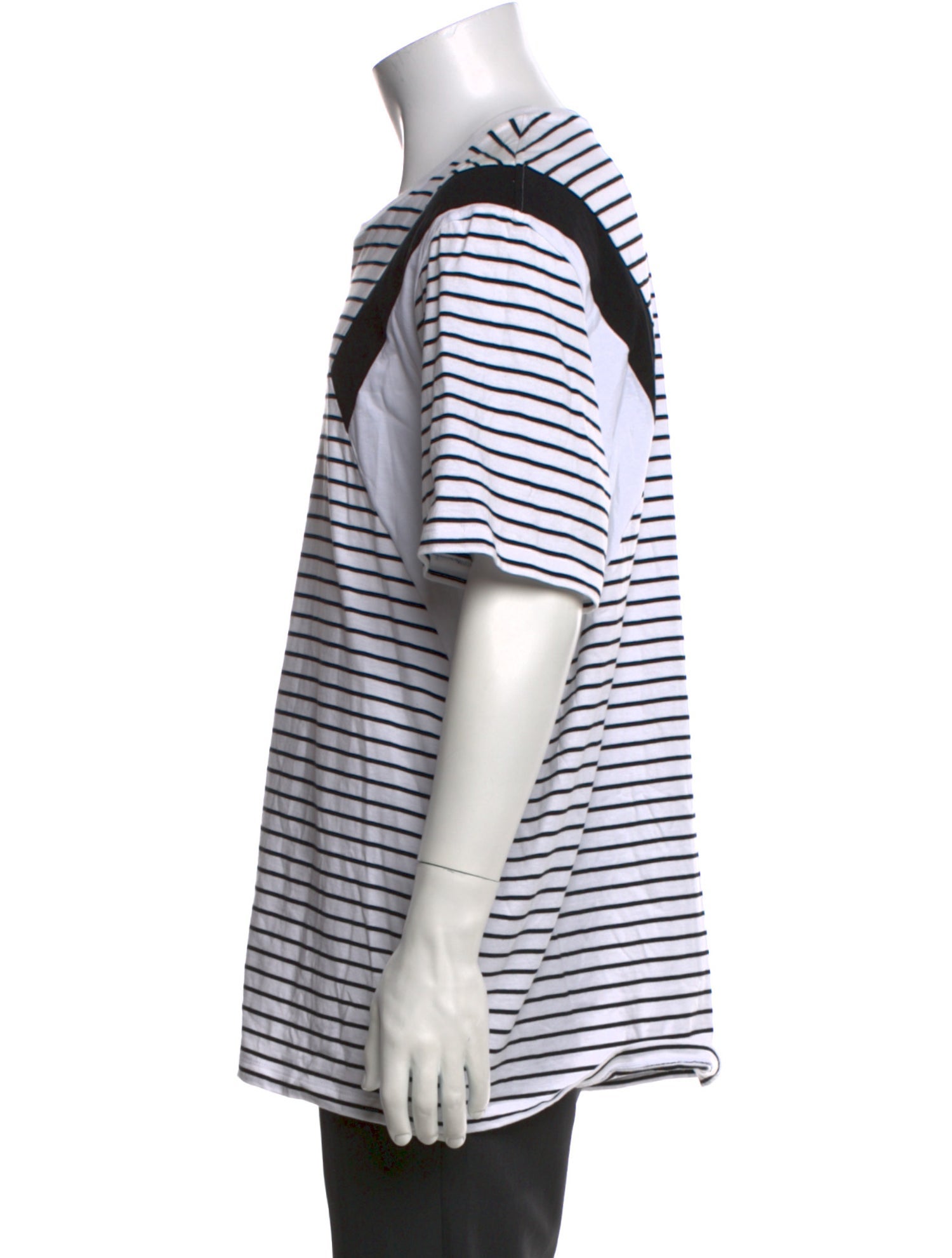 Neil Barrett Striped Scoop Neck T-Shirt