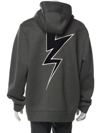 Neil Barrett Graphic Print Crew Neck Hoodie