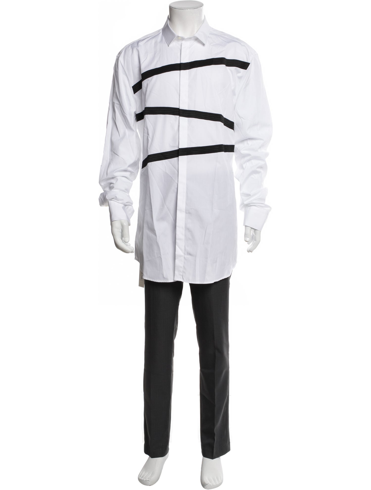 Neil Barrett Striped Long Sleeve Dress Shirt w/ Tags