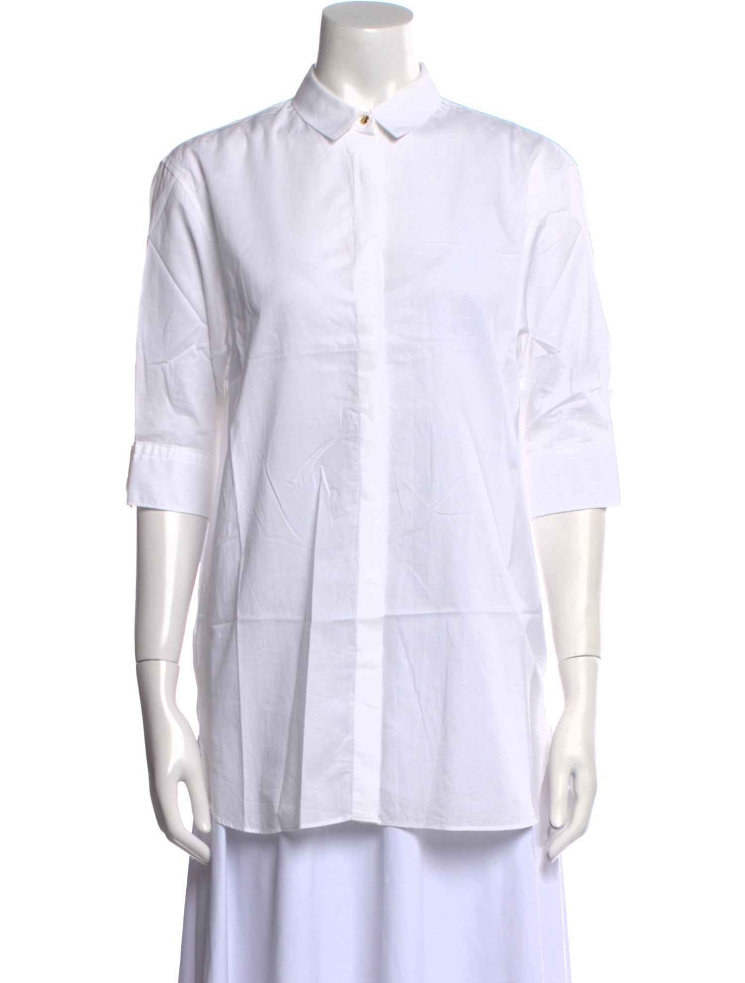 Neil Barrett Three-Quarter Sleeve Button-Up Top