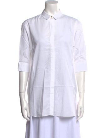 Neil Barrett Three-Quarter Sleeve Button-Up Top
